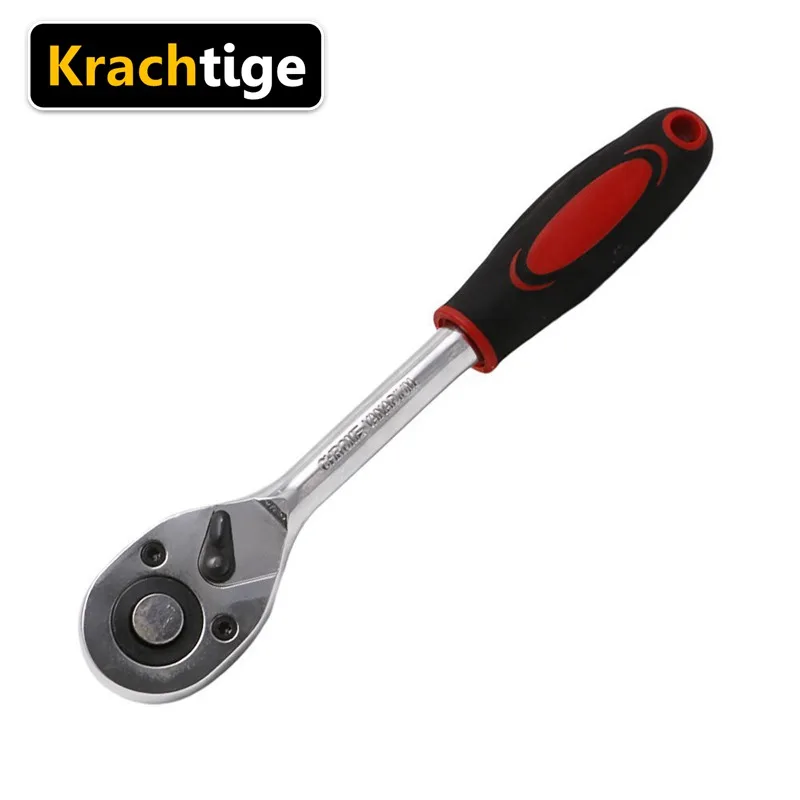 Krachtige 1/" Трещоточный ключ 24 зубца CR-V быстросъемный профессиональный ручной инструмент квадратный ключ