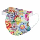 Маскарадный костюм для Хэллоуина, 10 шт. маска с цветочным узором одноразовые дыхательные аппараты для взрослых; Модный принт 3-х слойные дизайнерская бандана Mascarillas для уход за кожей лица маска для косплея