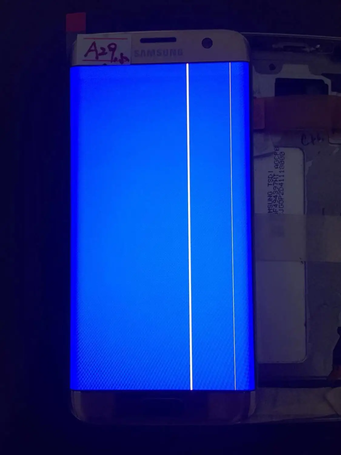 5,5 ''AMOLED lcd для SAMSUNG Galaxy s7 edge G935 G935F сенсорный экран дигитайзер дисплей с линейкой - Цвет: NO.A29 Gold SBI