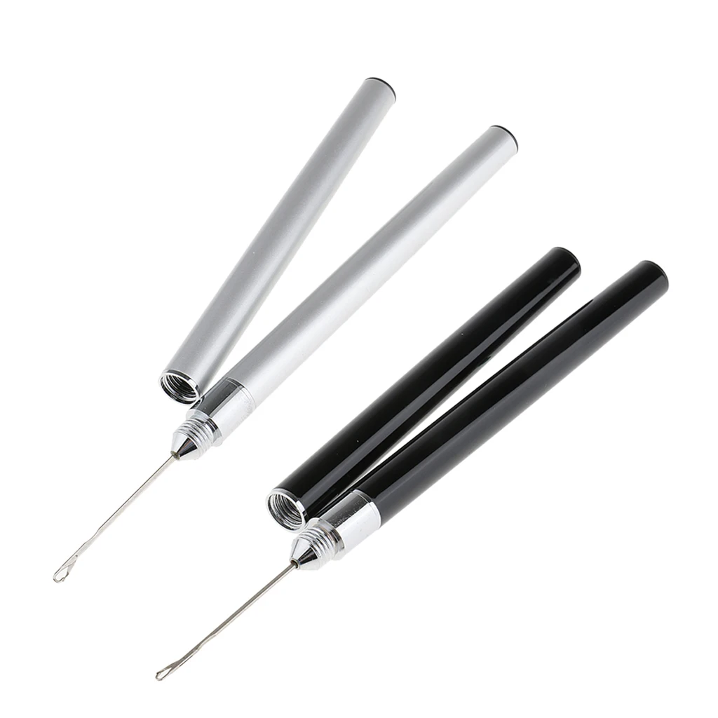 2 в 1 бусины перьевая тянущаяся петля иглы для наращивания волос инструменты