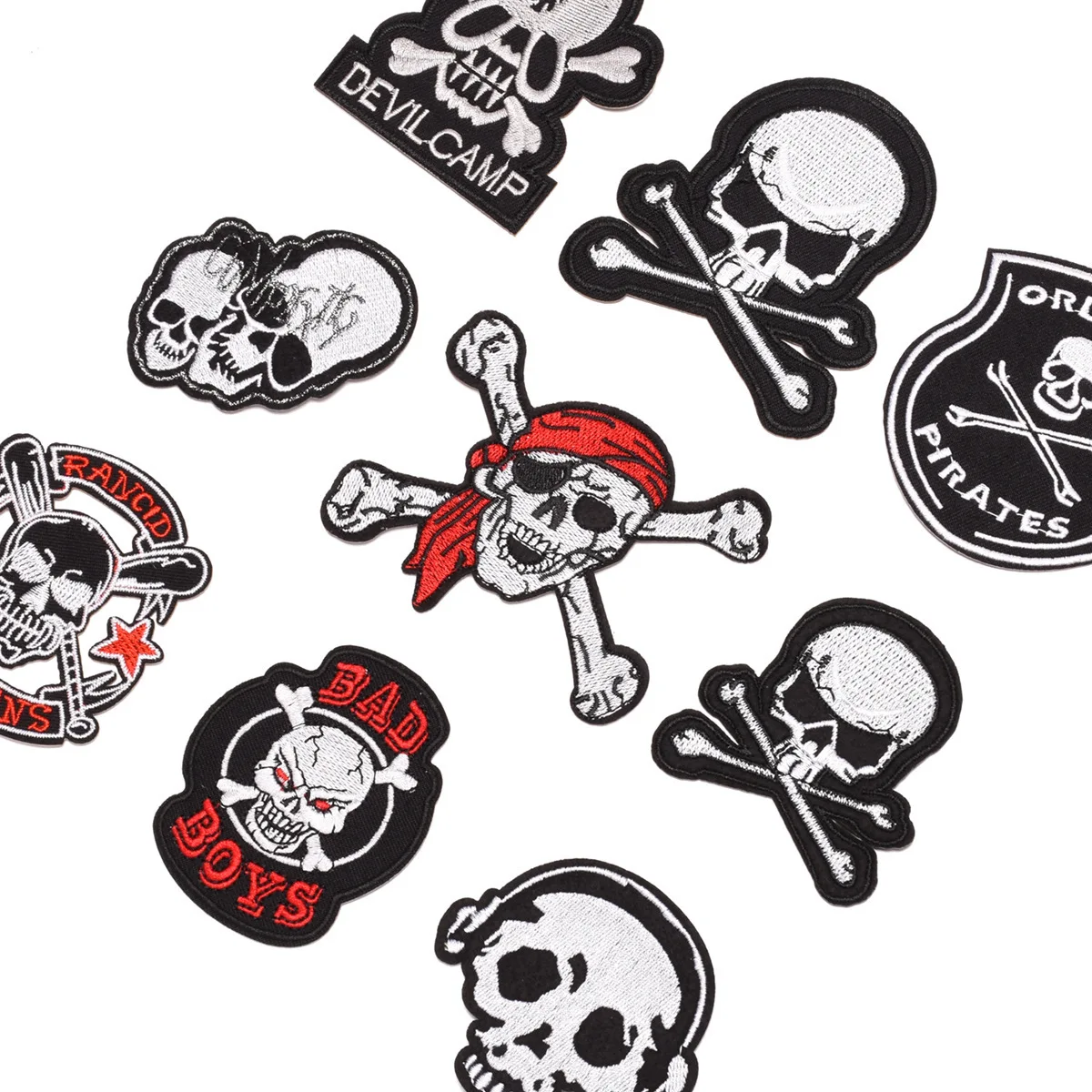 Патчи с вышивкой пиратского черепа патчи для утюга этикетка пришивания вышитая