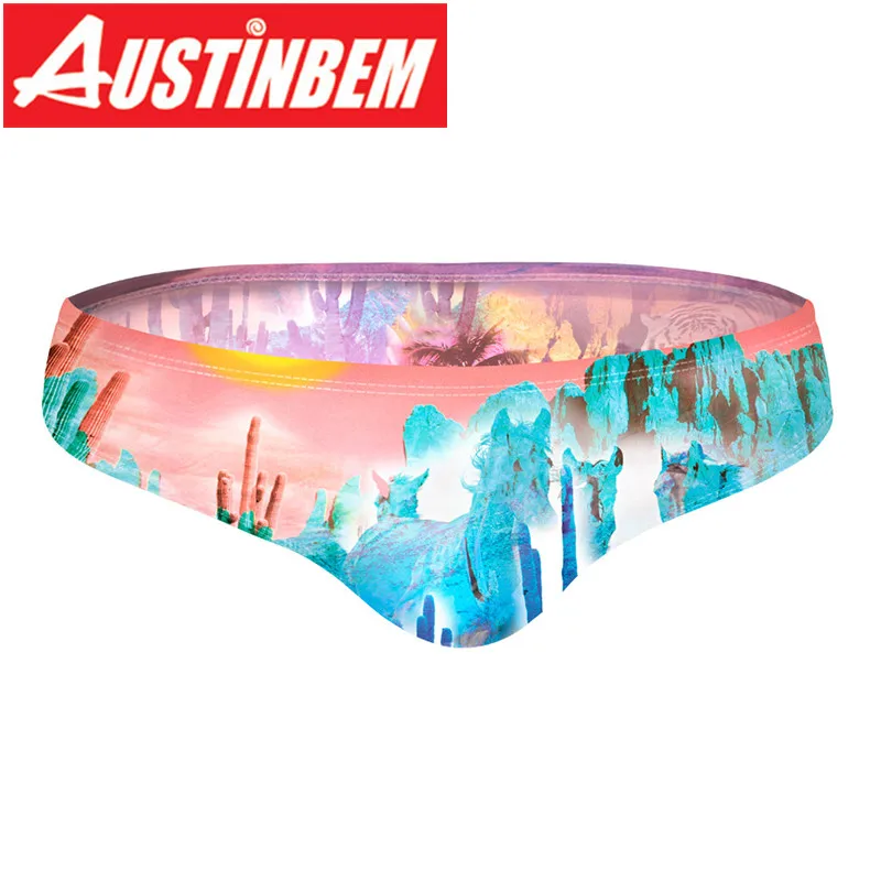 Austinbem Sungas De Praia Ho Для мужчин s 2020 пикантные Цвет Цветочный принт Треугольники