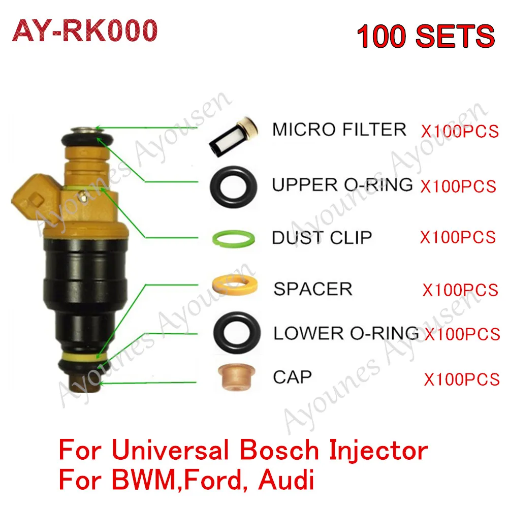 Универсальный набор запчастей № 100 ремонтные наборы деталей топливной форсунки