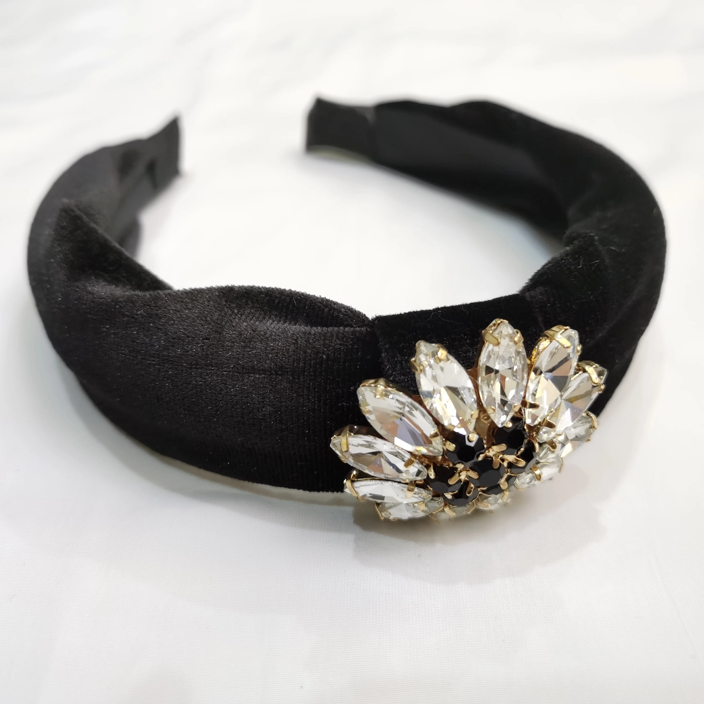 Новинка бархатные Стразы повязки для волос женщин головная повязка diadema на