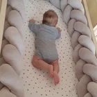 Бампер для детской кровати 1 м, 2 м, 3 м, защита для новорожденных, подушка для детской комнаты, декор для детской Заплетенный в узел, бампер для кровати в кроватку