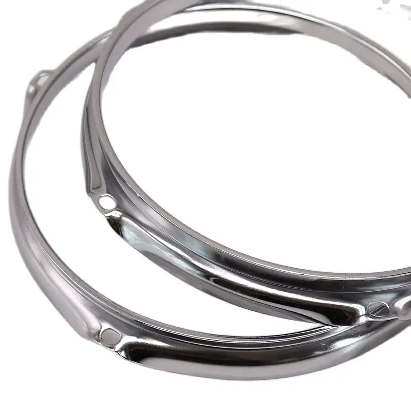 8Inch 5 Hole 4 Cave Snare Drum Rim Silver Hoop | Parts &amp Accessories