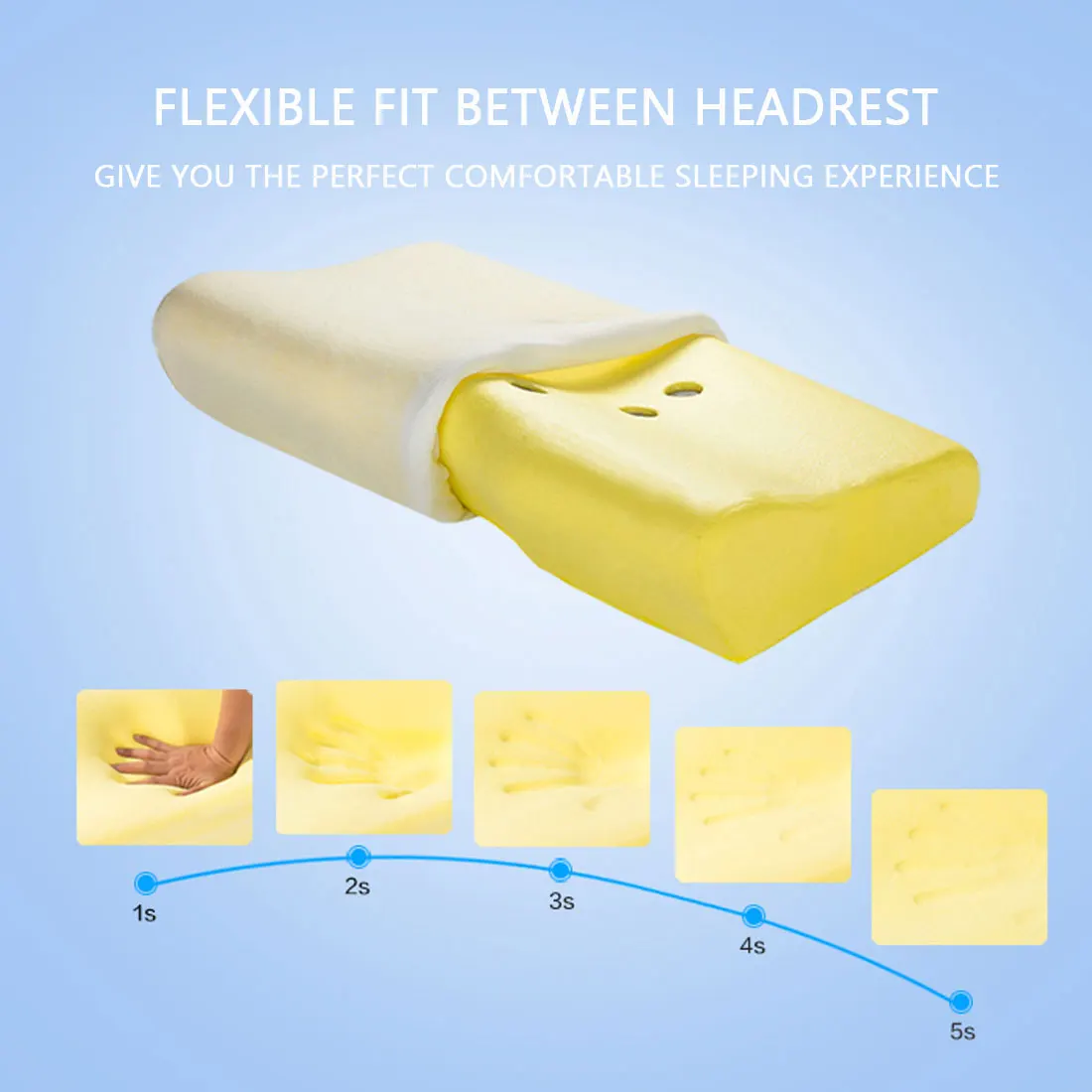 Memory Foam Pillow Neck protection Slow Rebound Butterfly Shaped Health Cervical size 50*30/60*35CM | Дом и сад