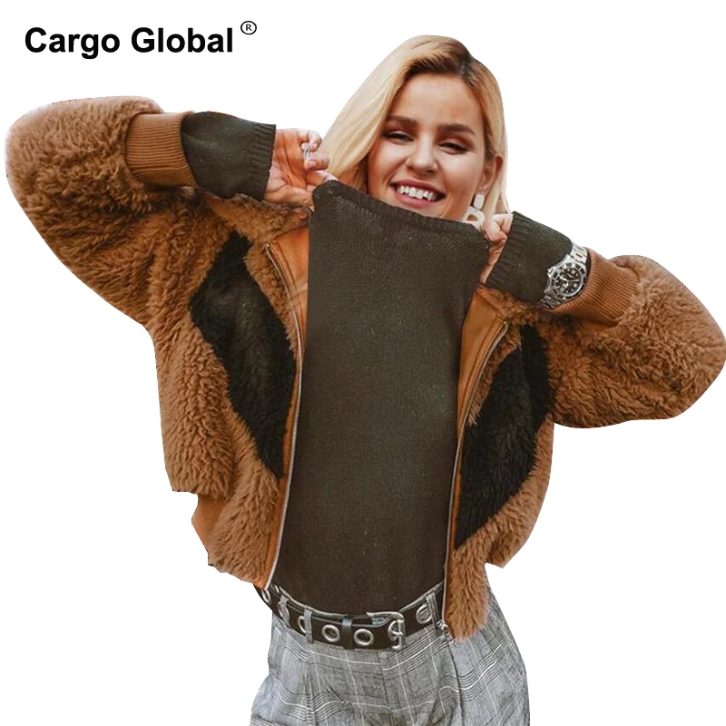 Зима и осень 2019 женское Новое цветное пальто из овечьей шерсти короткое