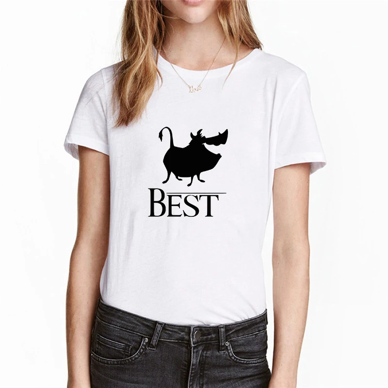 Showtly Hakuna Matata Women Harajuku Ullzang the lion king T-shirt Femme Homme Summer Tshirt Fashion Top Tee Female T Shirt