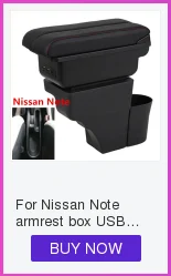 For Nissan Note armrest box USB Charging heighten Double layer
