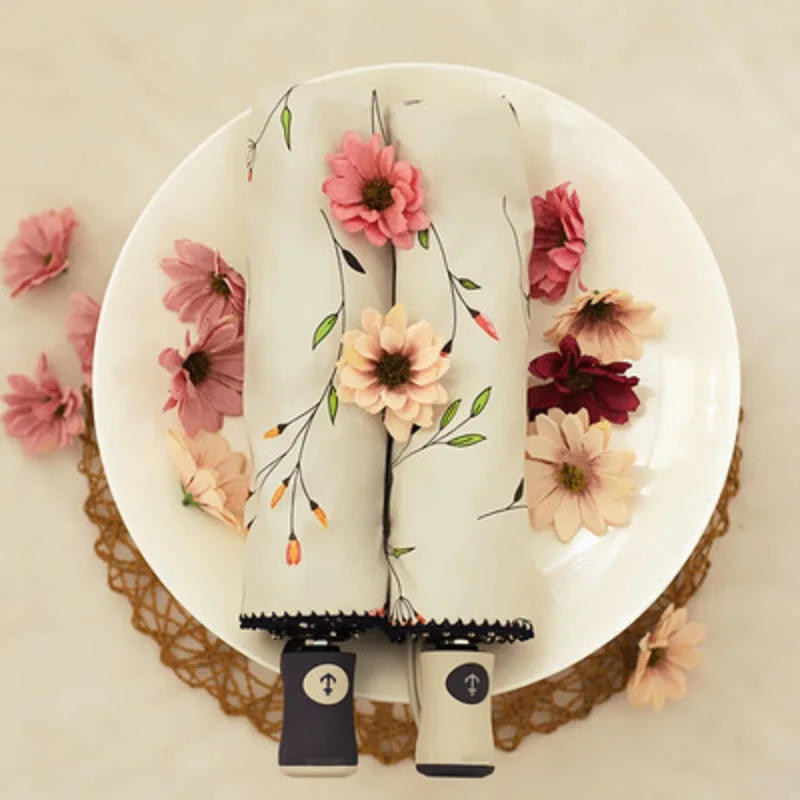 

Складной автоматический зонт becшиful Flower 3, 50 + защита от УФ-лучей, ветрозащитные зонтики с черным покрытием, 8K