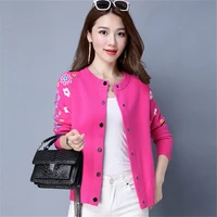 Spring and autumn 2020 new Korean knitwear cardigan short loose sweater women wear shawl embroidery versatile coat