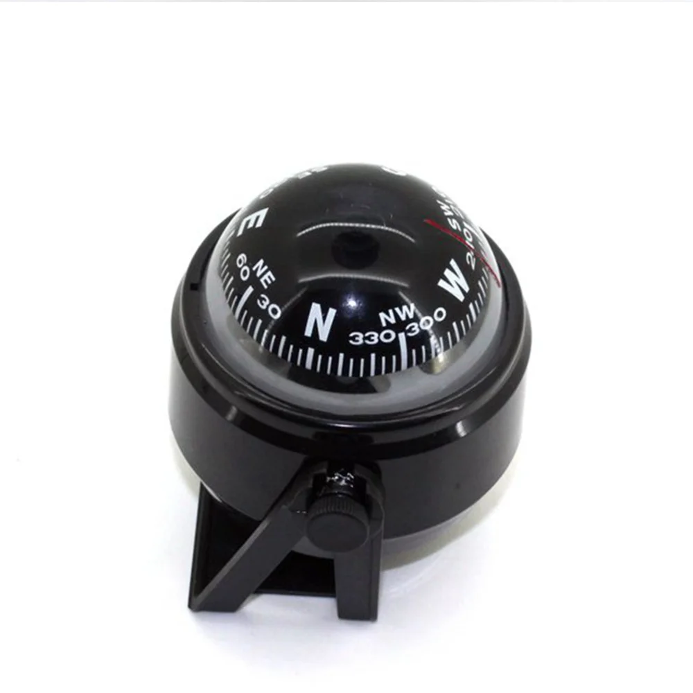 

1PC Portable Black Sphere Compass Magnetic Declination Outdoor Compass Special Marine Compass Vehicle-mounted Compass for Outdoo
