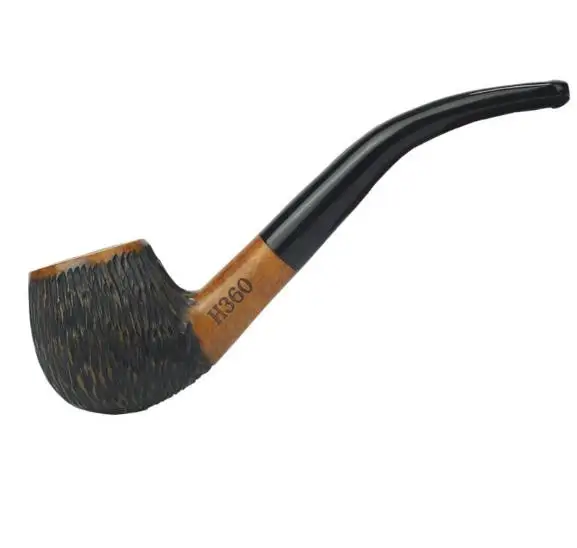 

Wooden Pipes for Smoking Briar Wood Bent Type Pipe Carving Pipes Smoke Tobacco Cigarettes Filter Dismountable with smoking tool