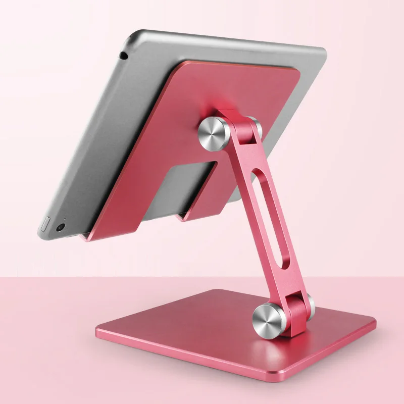 

New 10Pcs/Lot Adjustable Tablet Stand Metal Desktop Foldable Holder Dock Cradle For Ipad Pro 12.9 11 Air Mini Non-slip Silicone