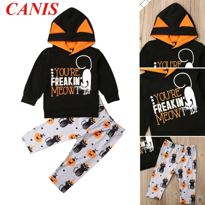 Детский костюм на Хэллоуин для маленьких девочек США толстовка с капюшоном