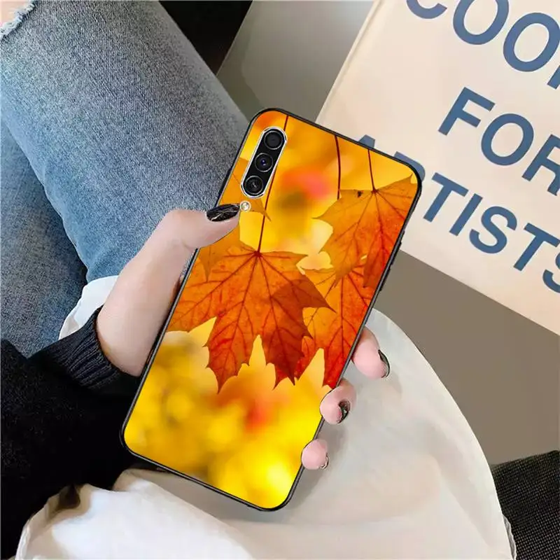

Autumn falling leaves maples Phone Case For Samsung galaxy S 9 10 20 A 10 21 30 31 40 50 51 71 s note 20 j 4 2018 plus