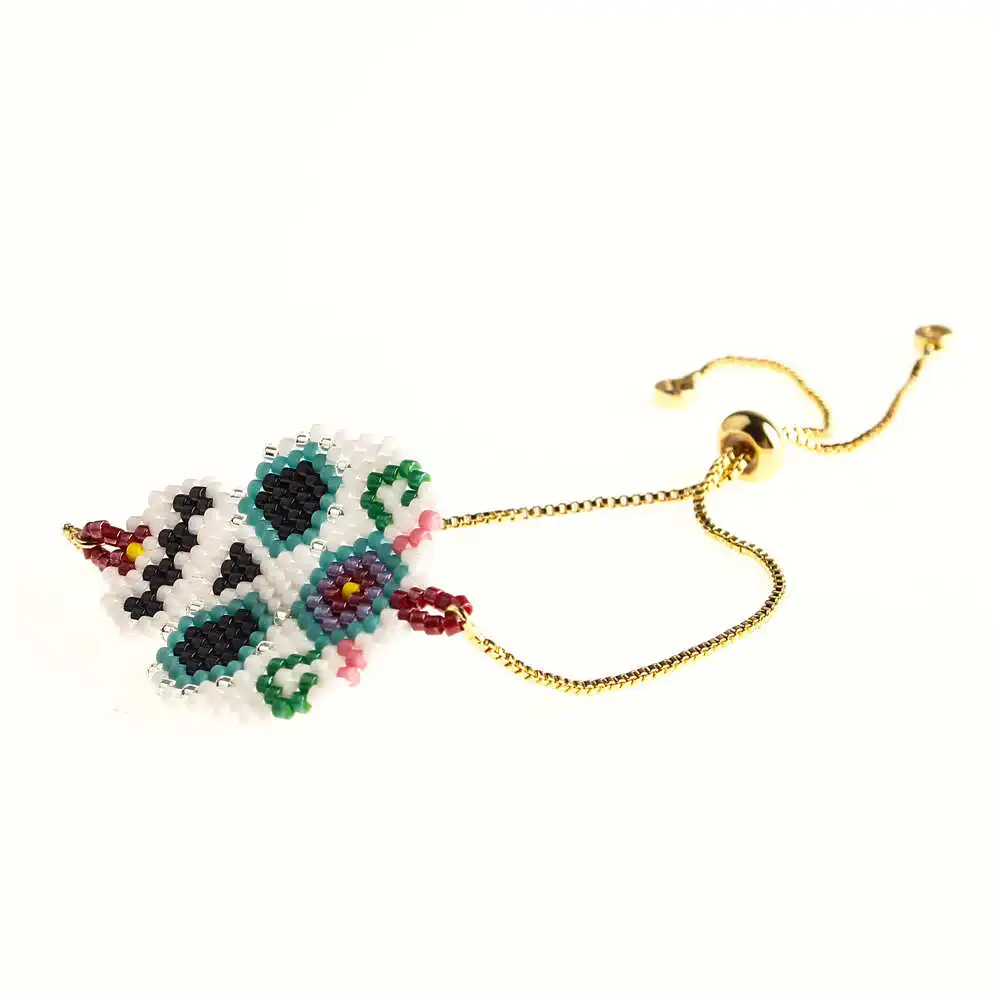 Go2boho Delica MIYUKI браслет мексиканский череп Pulseras Mujer Браслеты Женские Ювелирные изделия Etsy шикарная золотая цепочка из нержавеющей стали