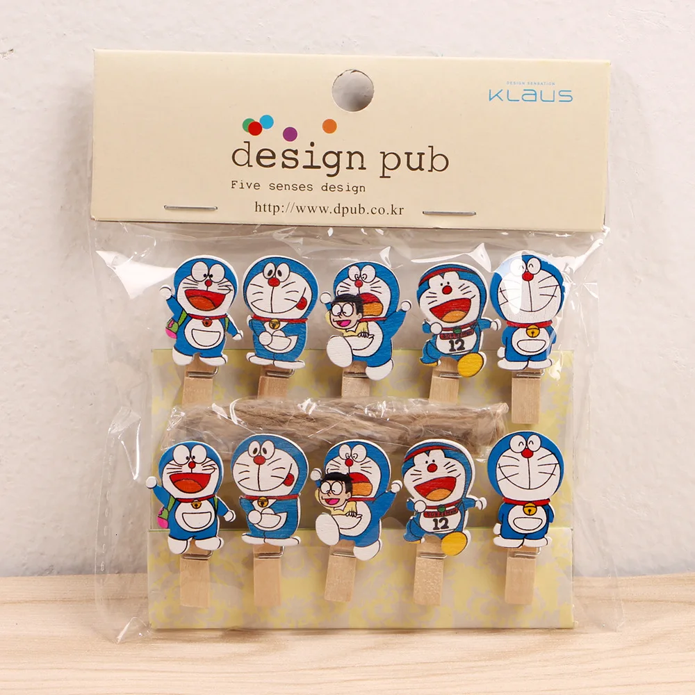 12 шт. 2 м пеньковая веревка Doraemon 3 5 см мини натуральный деревянный фото одежда для