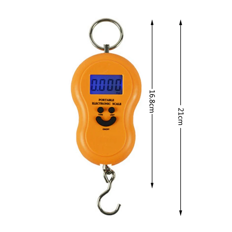 

50kg X 10g Mini Digital Scale Portable Fishing Luggage Travel Scales Steelyard Hanging Electronic Hook Scale Kitchen Weight Tool