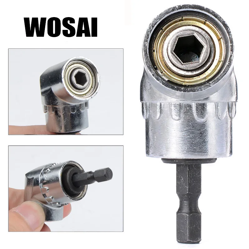WOSAI 1/4 Магнитный соединитель 105 градусов регулируемый угол сверла отвертка с