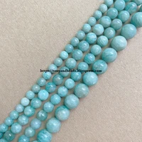 genuine semi precious a quality brazil amazonite natural stone round loose beads 6 8 10 mm pick size for jewelry making diy