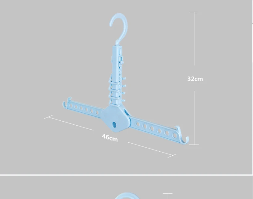 Advanced Design Save Space Hanger Cabinet Clothes Organizer Foldable Windproof Rotatable Household Hook Tie Storage Strong