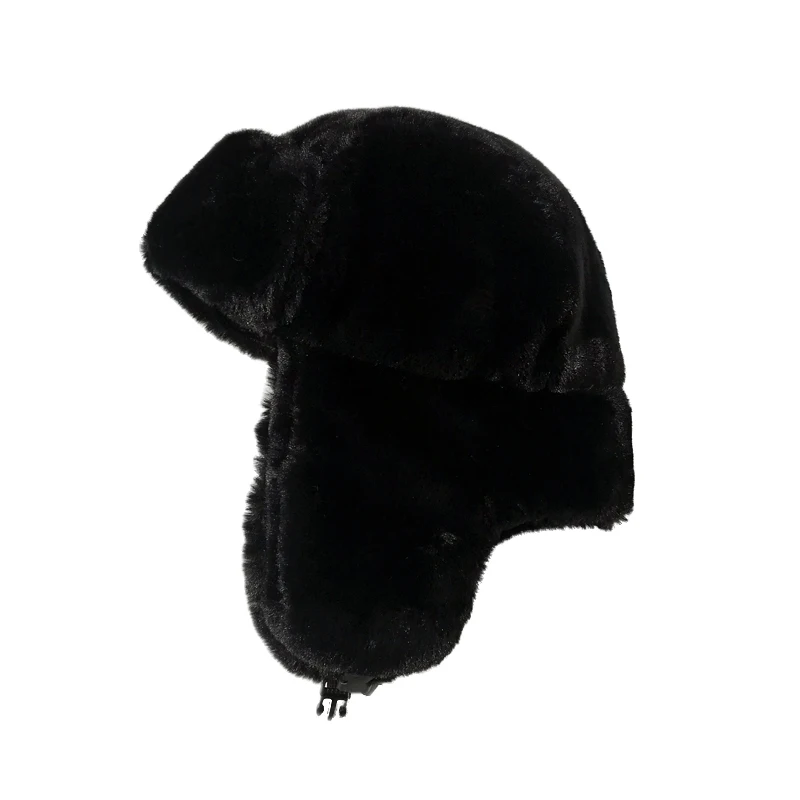Hat Female Ushanka Male Winter Korean Style Northeast Cold Protection Cycling Earflaps Thick Windproof Warm and Cute | Дом и сад