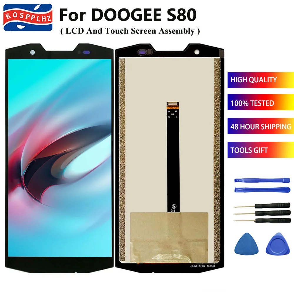 Для Doogee S80/S80 Lite ЖК-дисплей кодирующий преобразователь сенсорного экрана в сборе Замена DOOGEE S80 S80Lite телефон ЖК-аксессуары+ инструмент