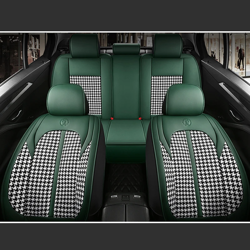 Универсальные чехлы для автомобильных сидений подходят всех сезонов в клетку