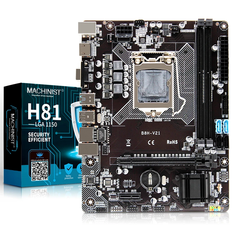Комплект материнской платы H81 LGA1150 для настольных ПК с процессором Intel G1820 и
