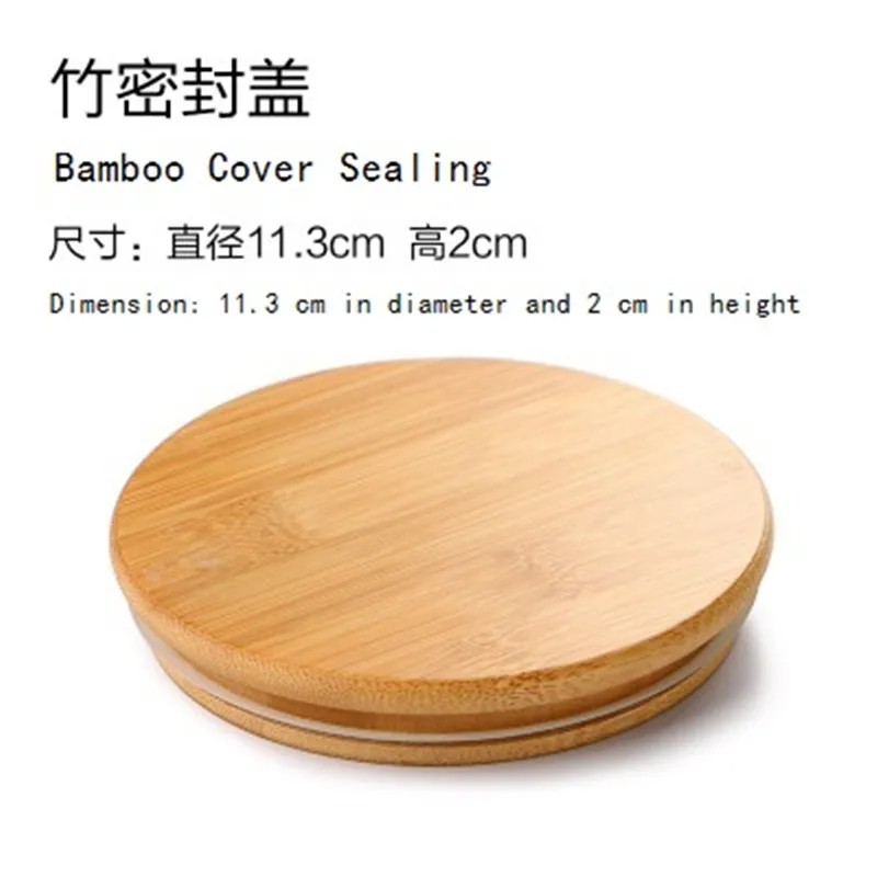 Bamboo Cover Sealing Высокая боросиликатная прозрачная стеклянная герметичная емкость, резервуар для хранения, зерноприемная бутылка, Бамбуковая и деревянная крышка, цельный Combinat - Цвет: Bamboo Cover Sealing