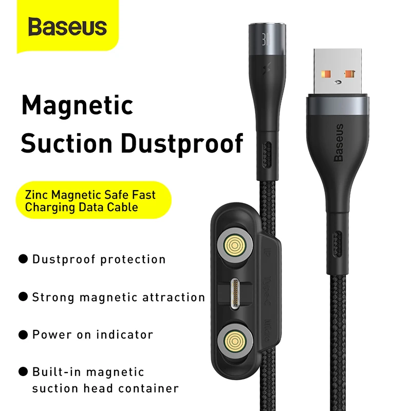 Baseus Magnetic USB Cable Fast Charging Charger Data Wire Cord Mobile Phone Cables For iphone 12 pro Xiaomi Sasumg | Мобильные