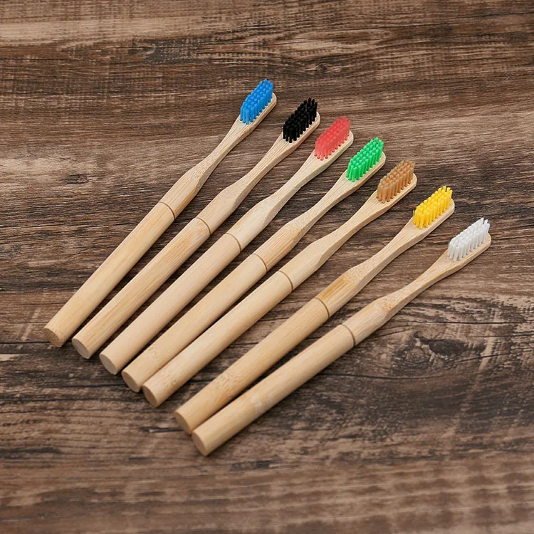 Съемная бамбуковая зубная щетка средняя щетина Сменная головка Экологичная