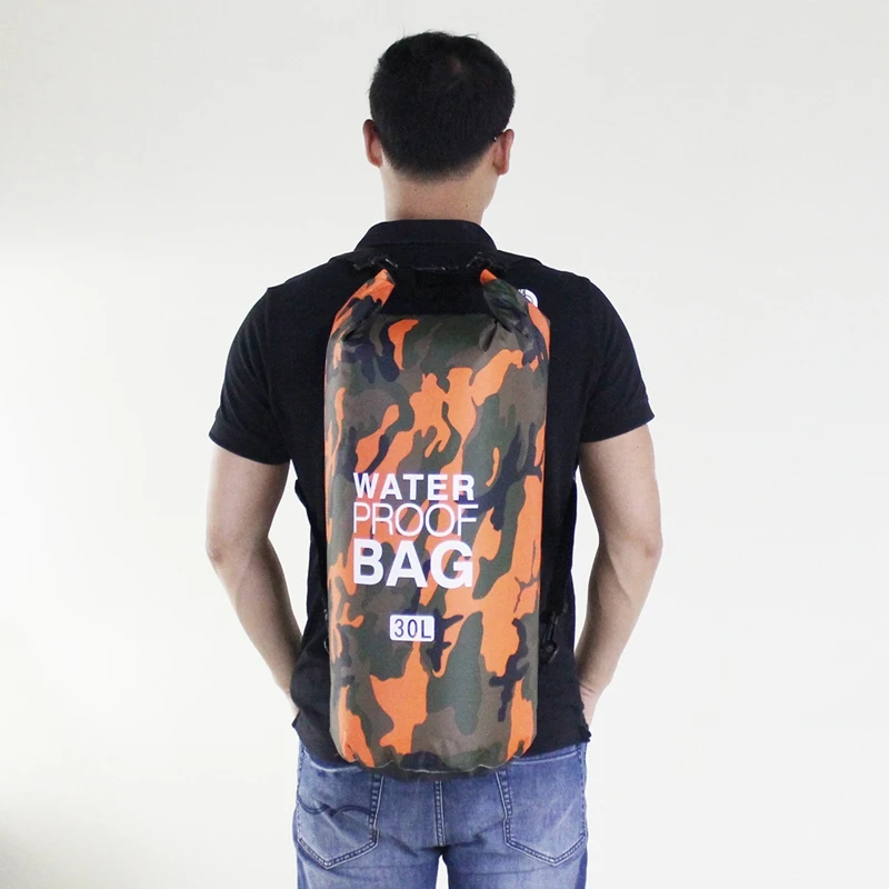 

1pc 20L/30L Camouflage Waterproof Outdoor Portable Rafting Diving River Hiking Bag PVC Coated Swimming Drying Bag | Swimming Bag