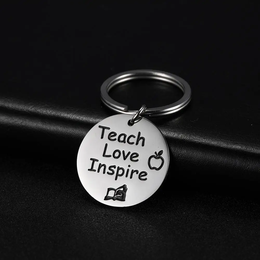 Цепочка для ключей моя форма учить любовь Inspire 316L кольцо из нержавеющей стали с