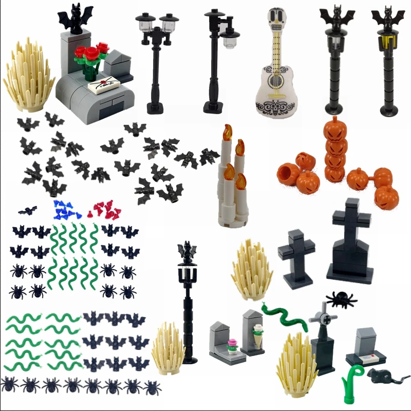 Moc аксессуары Блокировка хэллоуин шлем в форме тыквы создатель светильник с