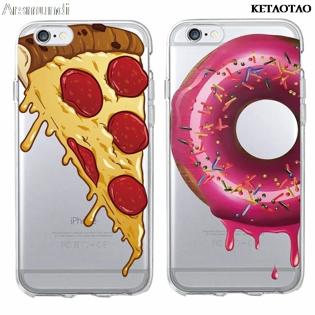 KETAOTAO модные милые пиццы сыра пончики для iPhone 4S 5C 5S 6 6S 7 8 Plus XR XS Max чехол кристально