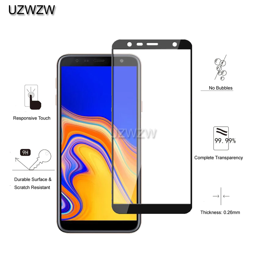 2 шт Для samsung Galaxy J4/J4 Plus Полное покрытие экрана защитное закаленное стекло для samsung Galaxy J4 plus/J4 стекло