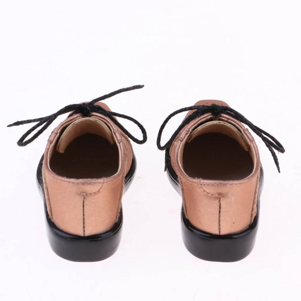 

1/3 BJD SD17 Uncle Shoes Laced Leather Shoes for MSD SD DOD Ball Jointed Doll Outfit Champagne Color