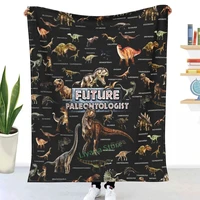 jurassic dinosaur sherpa blanket 3d printed sofa bedroom decorative blanket children adult christmas gift