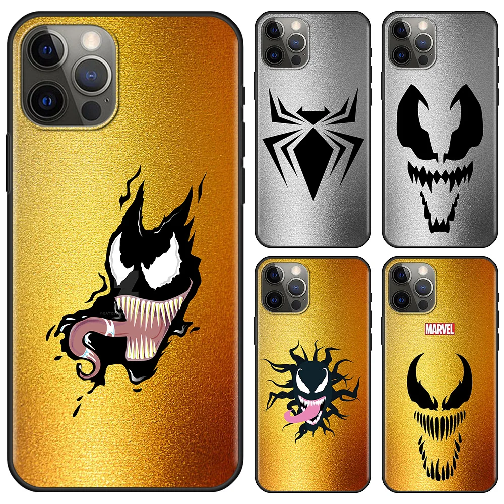 

Phone Case For iPhone 13 12 11 Pro Max 12 13 Mini X XR XS Max 6 6S 7 8 Plus 5 5S SE(2020) Coque Marvel Venom And Deadpool