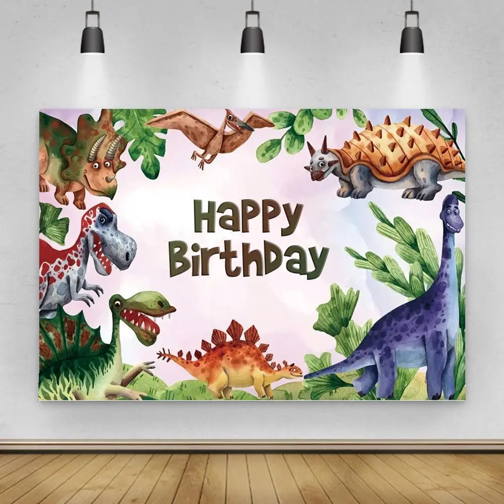 

Green Forest Animals Safari Birthday Party Decor Backgrounds Photo Cartoon Zebra Little Elephant Lion Kids Photography Backdrop