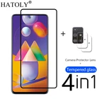 Защитное стекло 4 в 1 для Samsung Galaxy M31S, закаленное стекло для Samsung Galaxy M31S, M11, A11, A31, A21S, защита экрана камеры