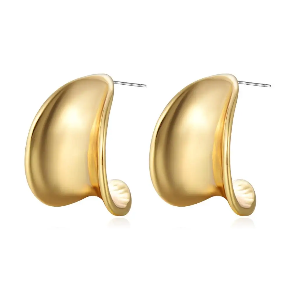 Style6-Gold 5 стилей, массивные серьги для женщин, золотой, серебряный цвет, серьги-кольца с кристаллами, круглые Винтажные серьги, ювелирные изделия Aros Aretes - Окраска металла: Style6-Gold