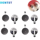 Стоматологические Ортодонтические прямые соединения Dentst, язычная кнопка с крючком, скользящие обжимные крючки, стоматологические крепления, Орто-скобы, 10 шт.