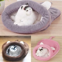 pet winter warm soft velvet sleeping bag for cat hamster comfortable hideout washable cat house pet bed for cat fdog