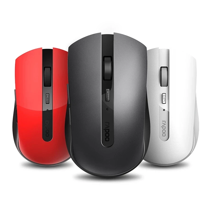 Rapoo 7200M Multi-mode Silent Wireless Bluetooth Mouse with 1600DPI Bluetooth 3.0/4.0 RF 2.4GHz for Computer Laptop