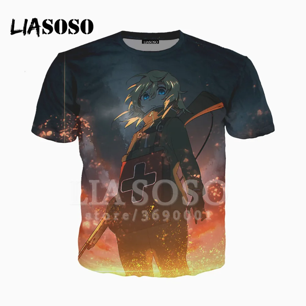 LIASOSO 3D принт для женщин мужчин война аниме Youjo Senki Таня дегуречафф каваи девочек