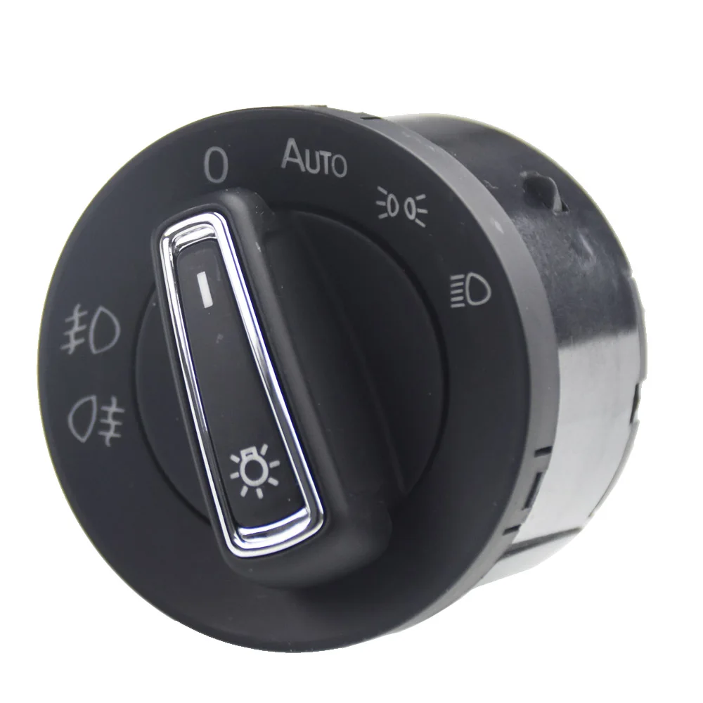 

Chrome Auto Headlight Switch Head Light Fog Lamp Automatic Controller Knob For VW Golf 7 MK7 5GG941431 5GG941431D